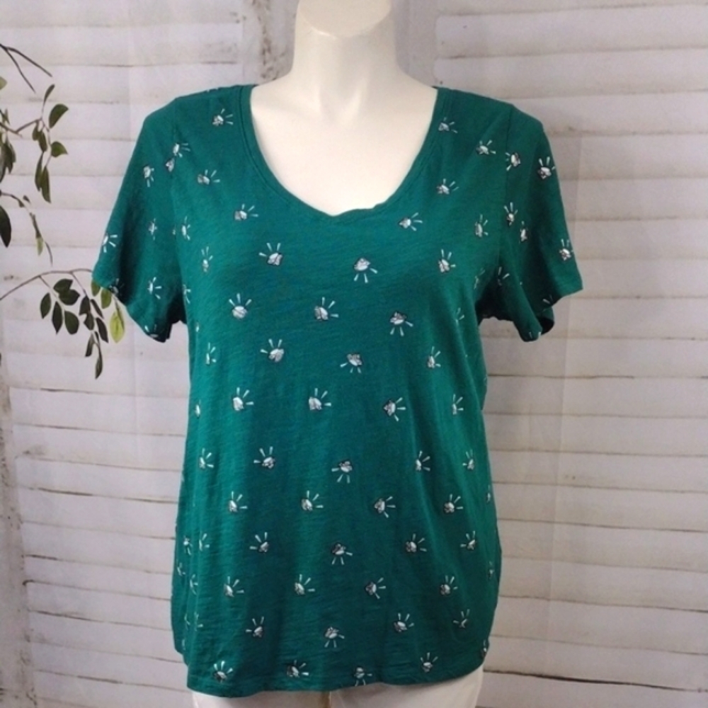 Lane Bryant Green Short Sleeve Relaxed Tee Size 18/20